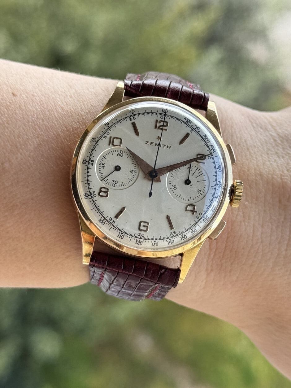 Vintage Zenith Chronograph Cal. 156 18K Gold 37.5mm