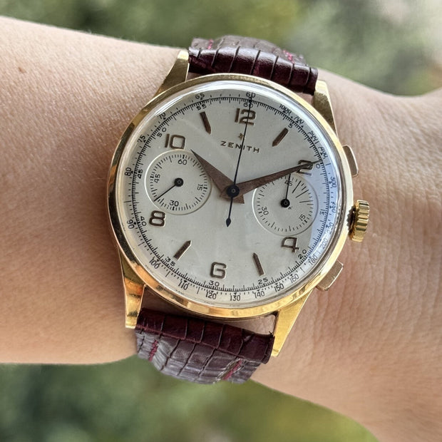 Vintage Zenith Chronograph Cal. 156 18K Gold 37.5mm