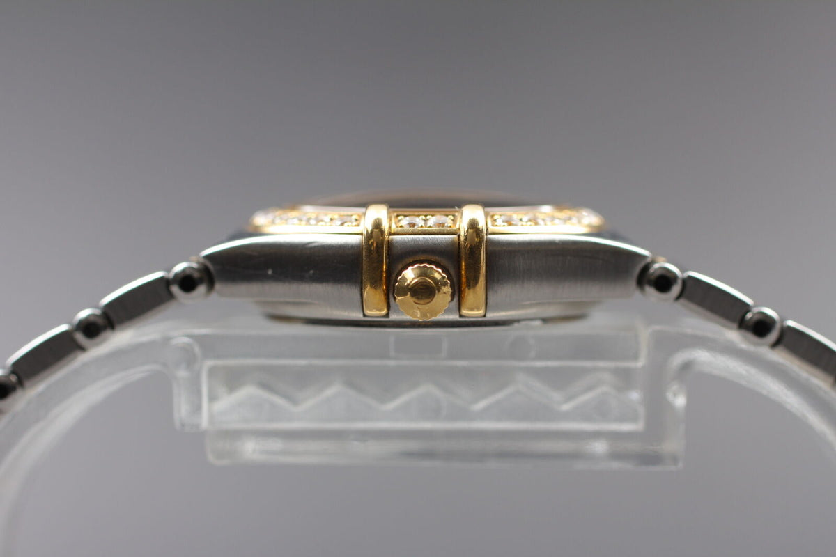Omega Constellation 18K Gold Diamond Quartz 23mm Ladies Watch