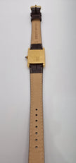 Must de Cartier Tank Mid-Size Vermeil on New Brown Strap