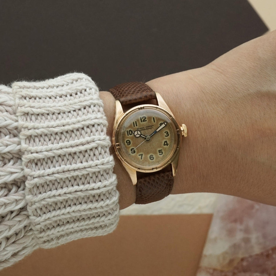 Vintage Rolex Oyster Speedking 2595 14K Rose Gold, c.1946