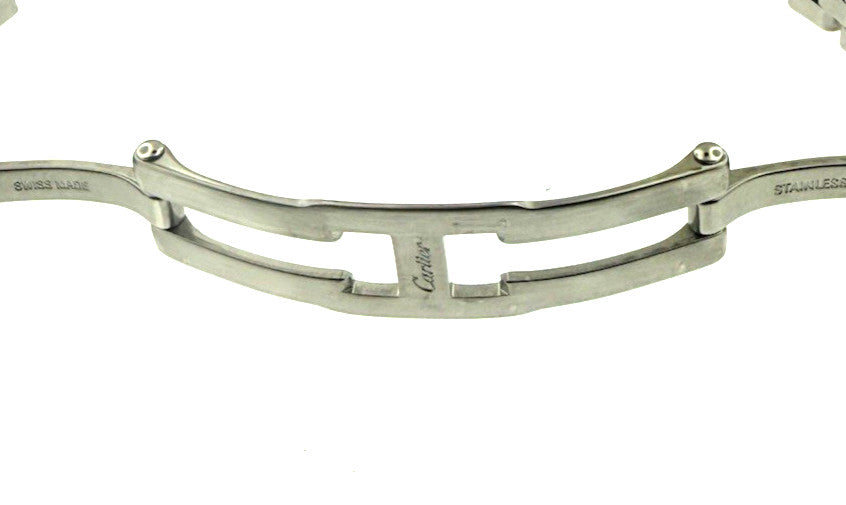 Cartier Santos Demoiselle 2698 Steel, Custom Diamond Bezel