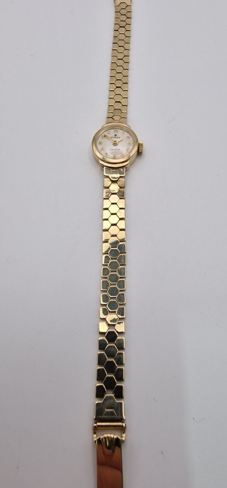 Vintage Rolex Precision 9ct Gold Ladies Watch, 1950s