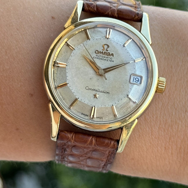 Vintage Omega Constellation 'Pie Pan' Automatic 34mm Gold & Steel