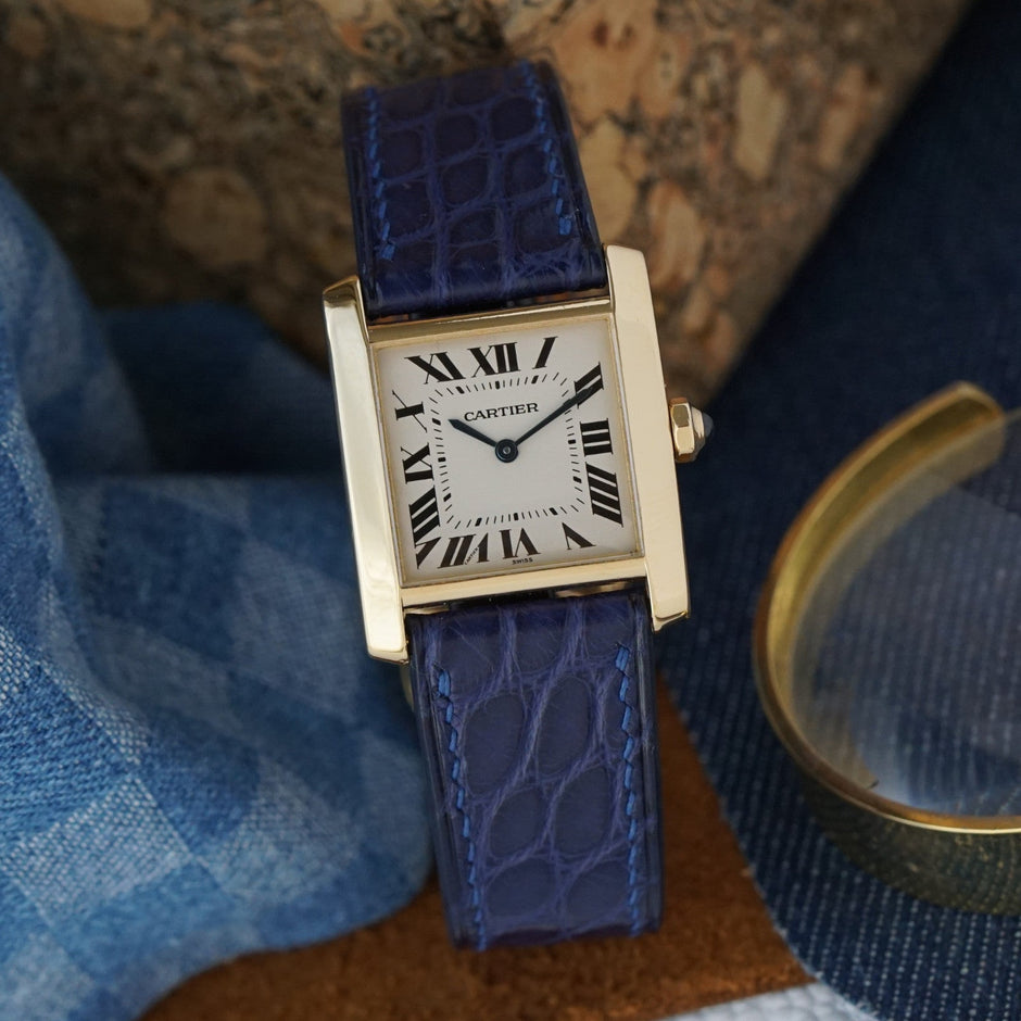 Cartier Tank Française W5000356 18K Yellow Gold Quartz 25mm