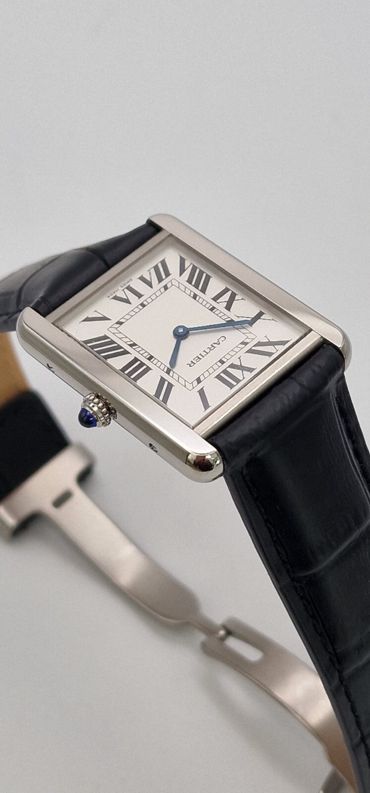 Cartier Tank Solo Stainless Steel with Deployant Clasp & Box