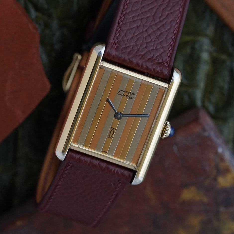 Must de Cartier Tank Tricolor Dial Vermeil Manual Wind, 1980s