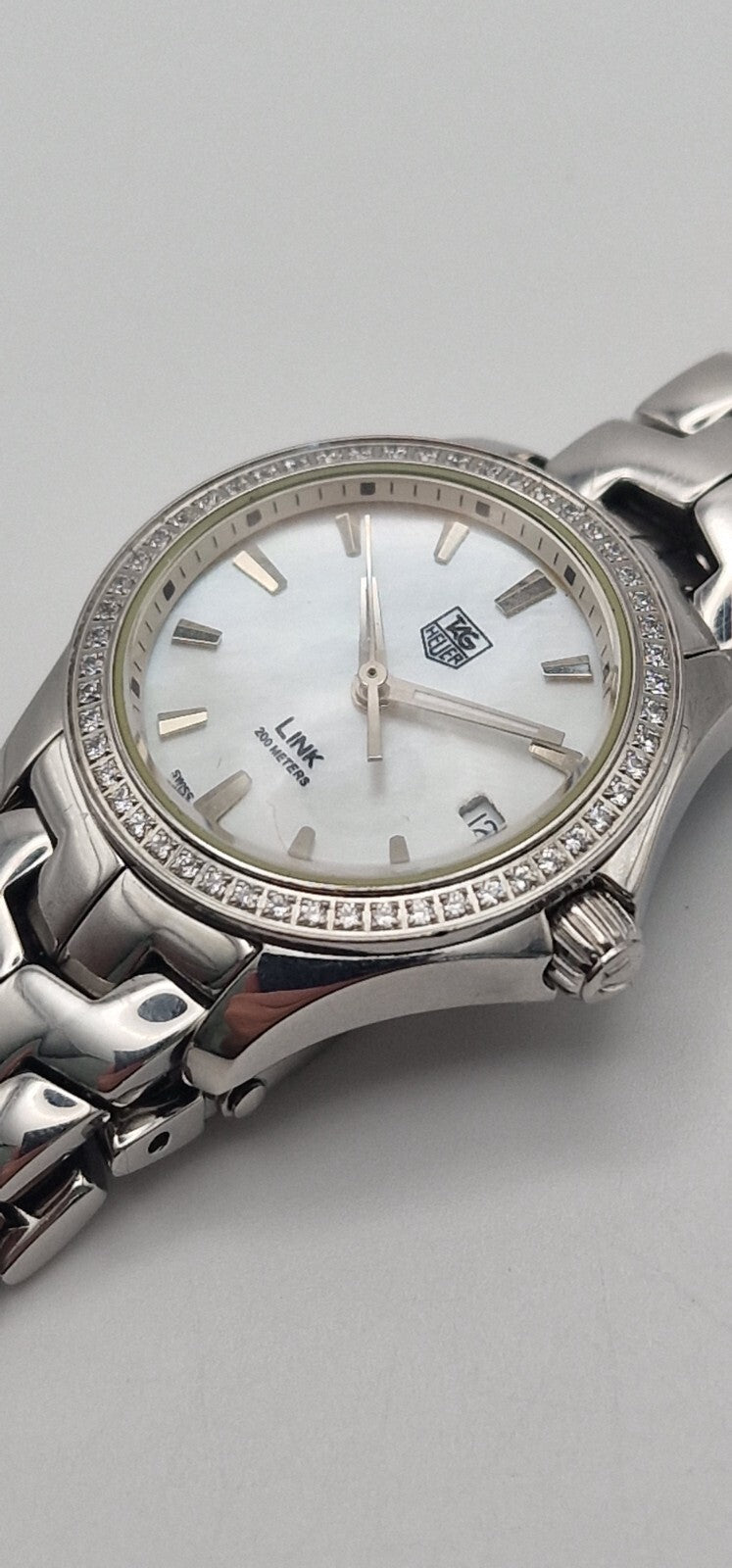 TAG Heuer Link Ladies Diamond Bezel 200m, with TAG Heuer Box