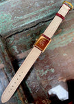 Must de Cartier Tank LM Manual Wind Burgundy Spiderweb Dial