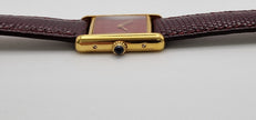 Must de Cartier Tank Ladies Vermeil Red Dial Hand-Wound