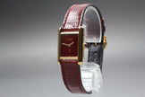Must de Cartier Tank Red Lacquer Dial Manual Wind 23x30mm, Full Set