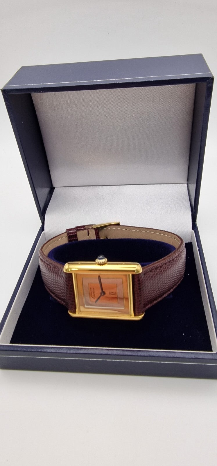 Must de Cartier Tank Mid-Size Vermeil Mechanical, Great Condition