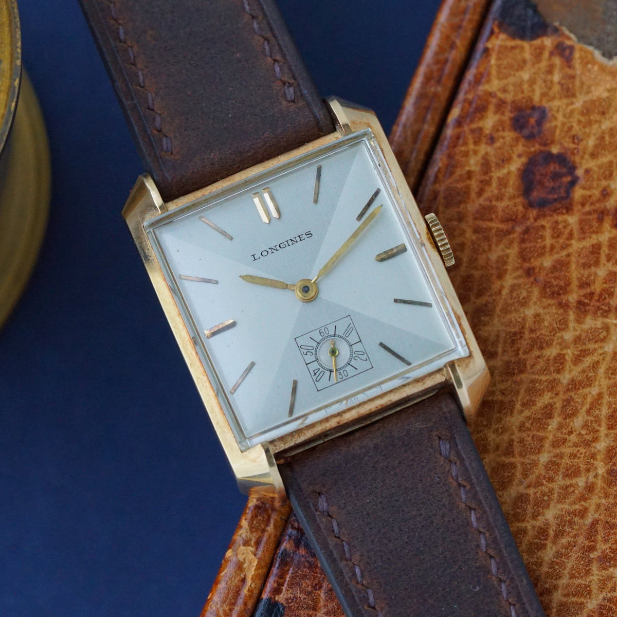 Vintage Longines 14K Gold Rectangular Dress Watch Cal. 22L, c.1945