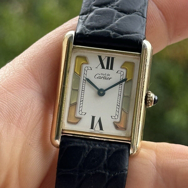 Must de Cartier Tank Vermeil Tri-Colour Quartz 23.5x30.5mm
