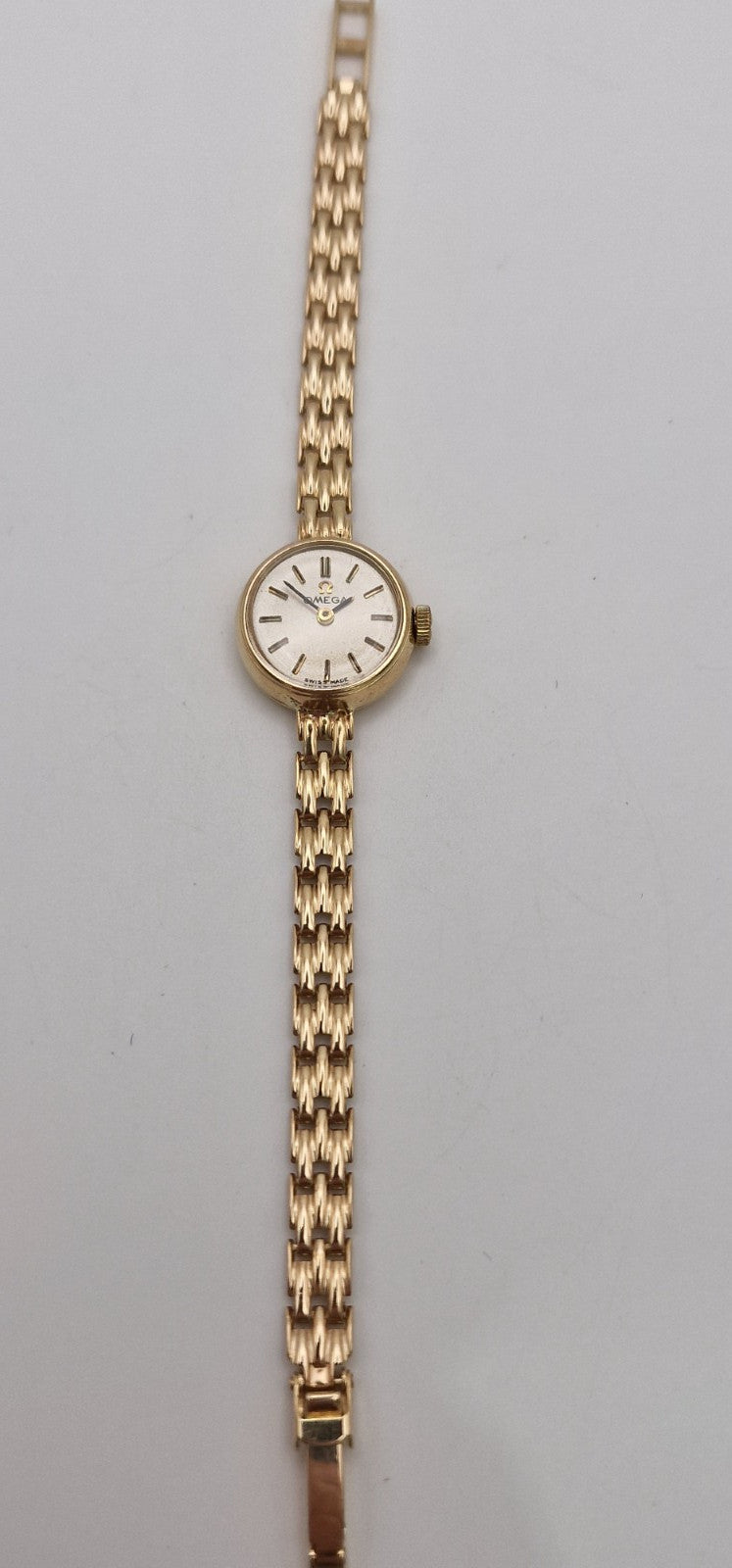 Vintage Omega 9ct Gold Ladies Watch on Gold Bracelet, 1967