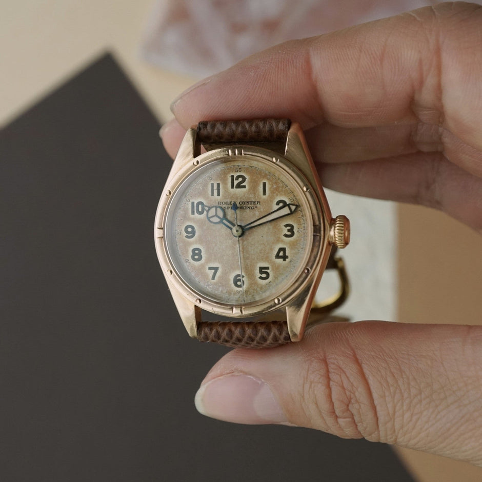 Vintage Rolex Oyster Speedking 2595 14K Rose Gold, c.1946