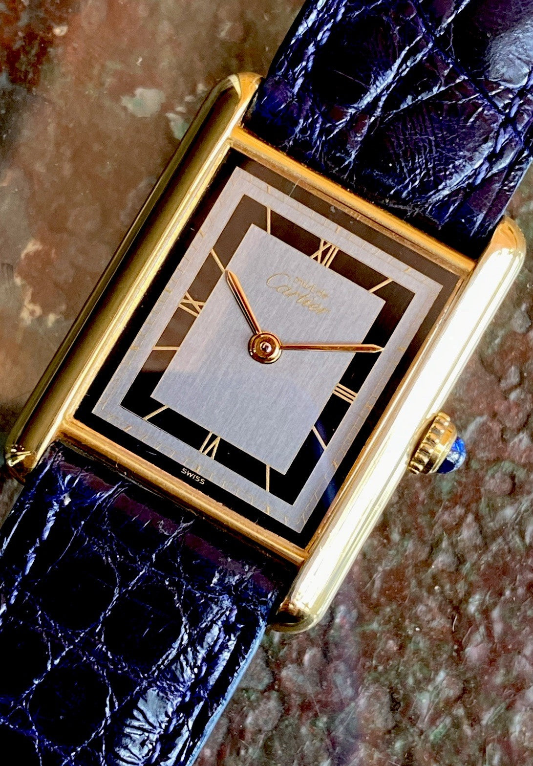 Must de Cartier Tank LM 590005 Vermeil Quartz 24x31mm