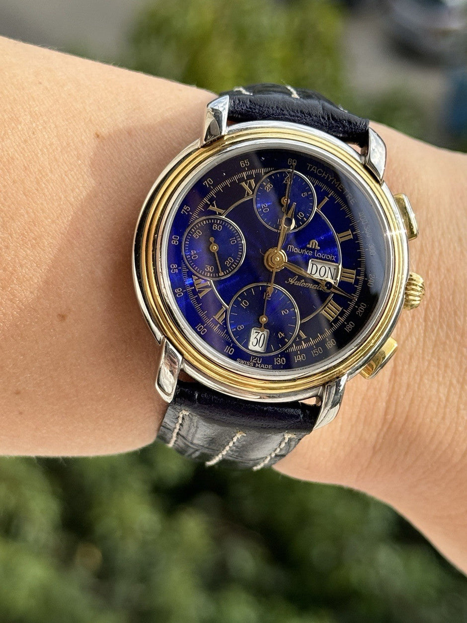 Maurice Lacroix Masterpiece Chronograph 67413 Blue Dial 38mm