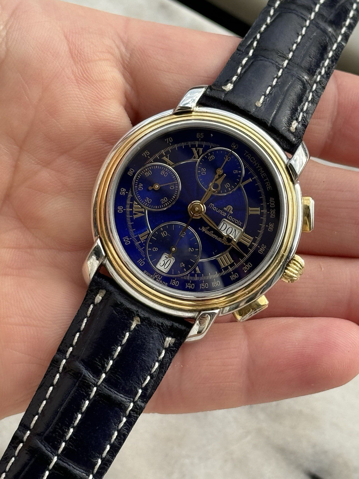 Maurice Lacroix Masterpiece Chronograph 67413 Blue Dial 38mm