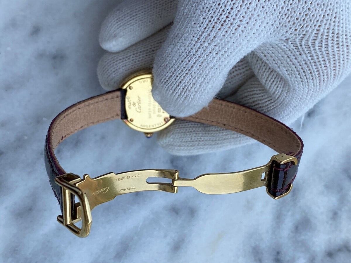 Must de Cartier Trinity Vermeil 2735 Quartz 27mm Ladies Watch
