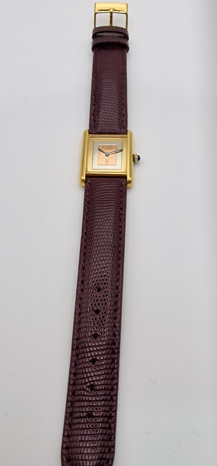 Must de Cartier Tank Mid-Size Vermeil Mechanical, Great Condition