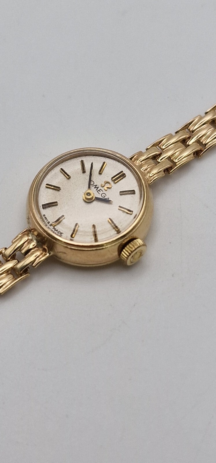 Vintage Omega 9ct Gold Ladies Watch on Gold Bracelet, 1967