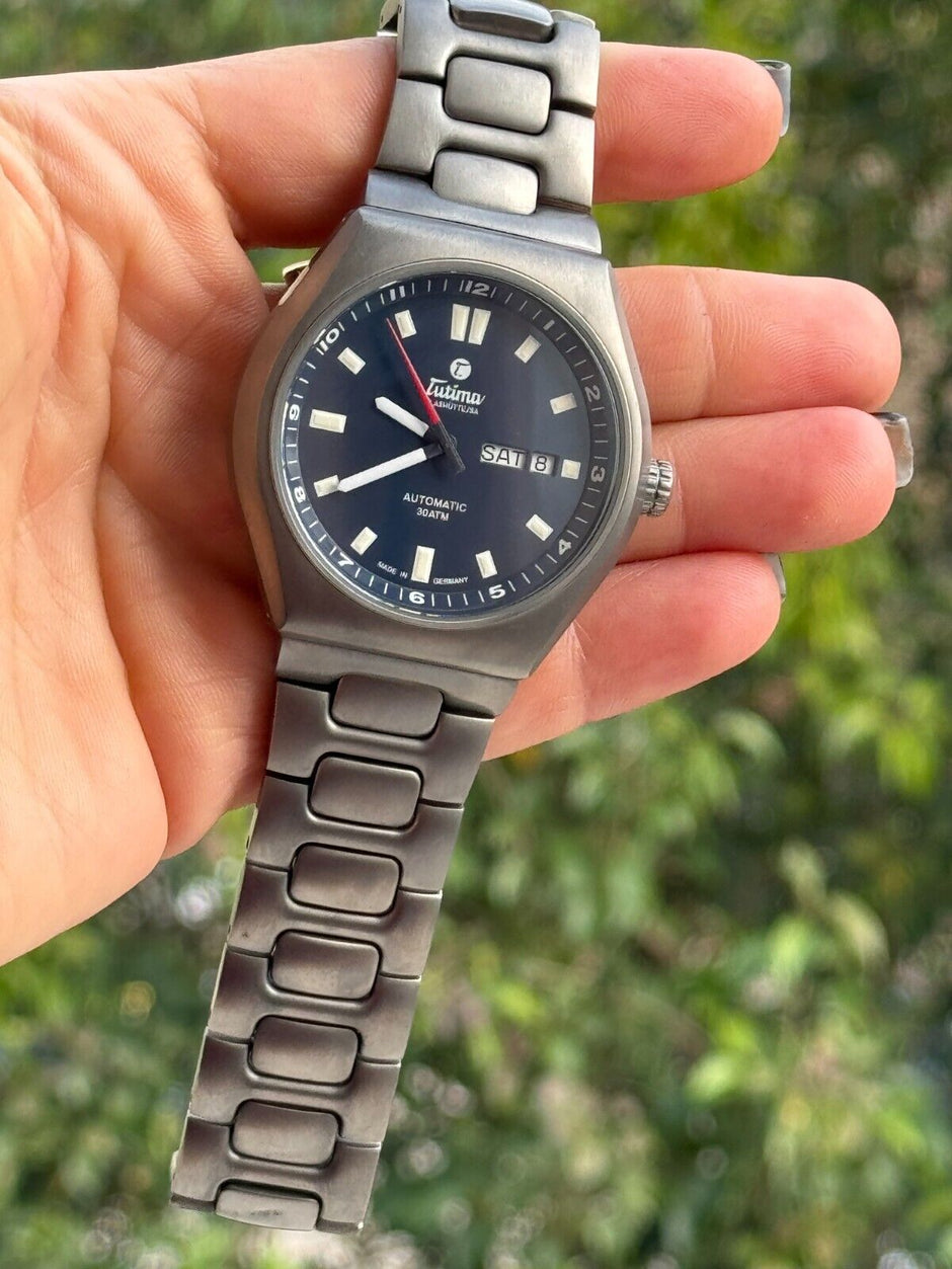 Tutima M2 Coastline 6150 Titanium Blue Dial Automatic Day-Date