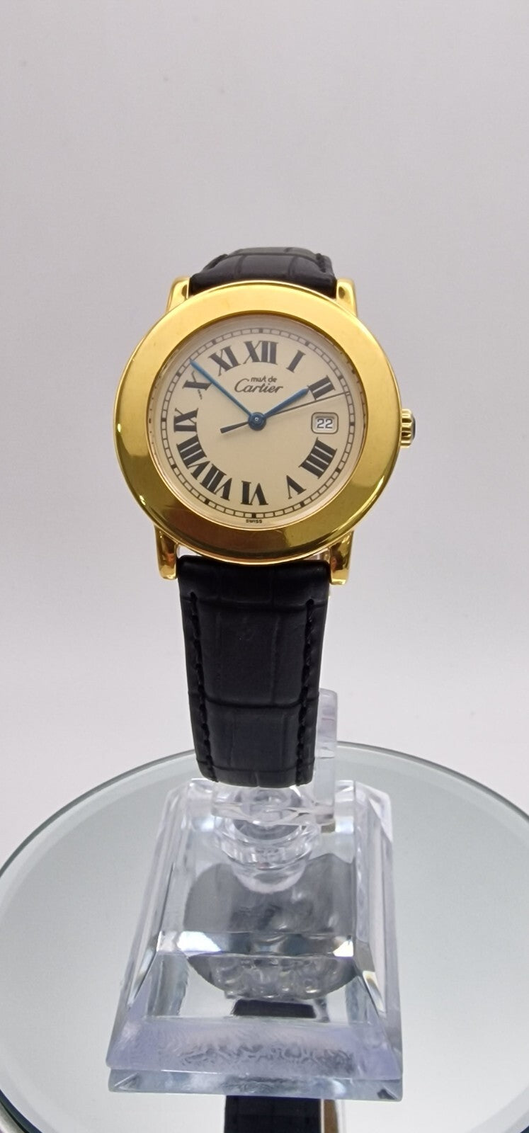 Must de Cartier Ronde Mid-Size Vermeil Gents Watch