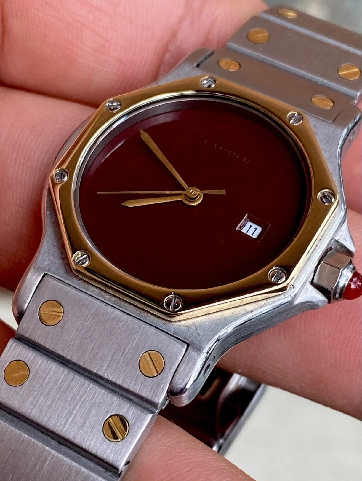 Cartier Santos Octagon 18K & Steel Watch Ref. 2966 - Image 6