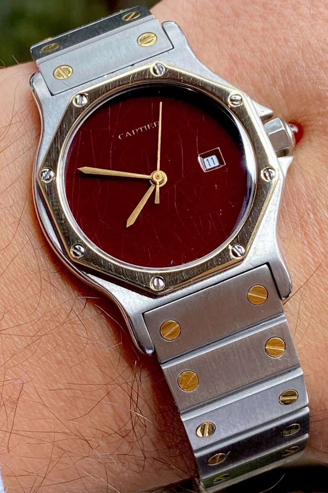 Cartier Santos Octagon 18K & Steel Watch Ref. 2966 - Image 7