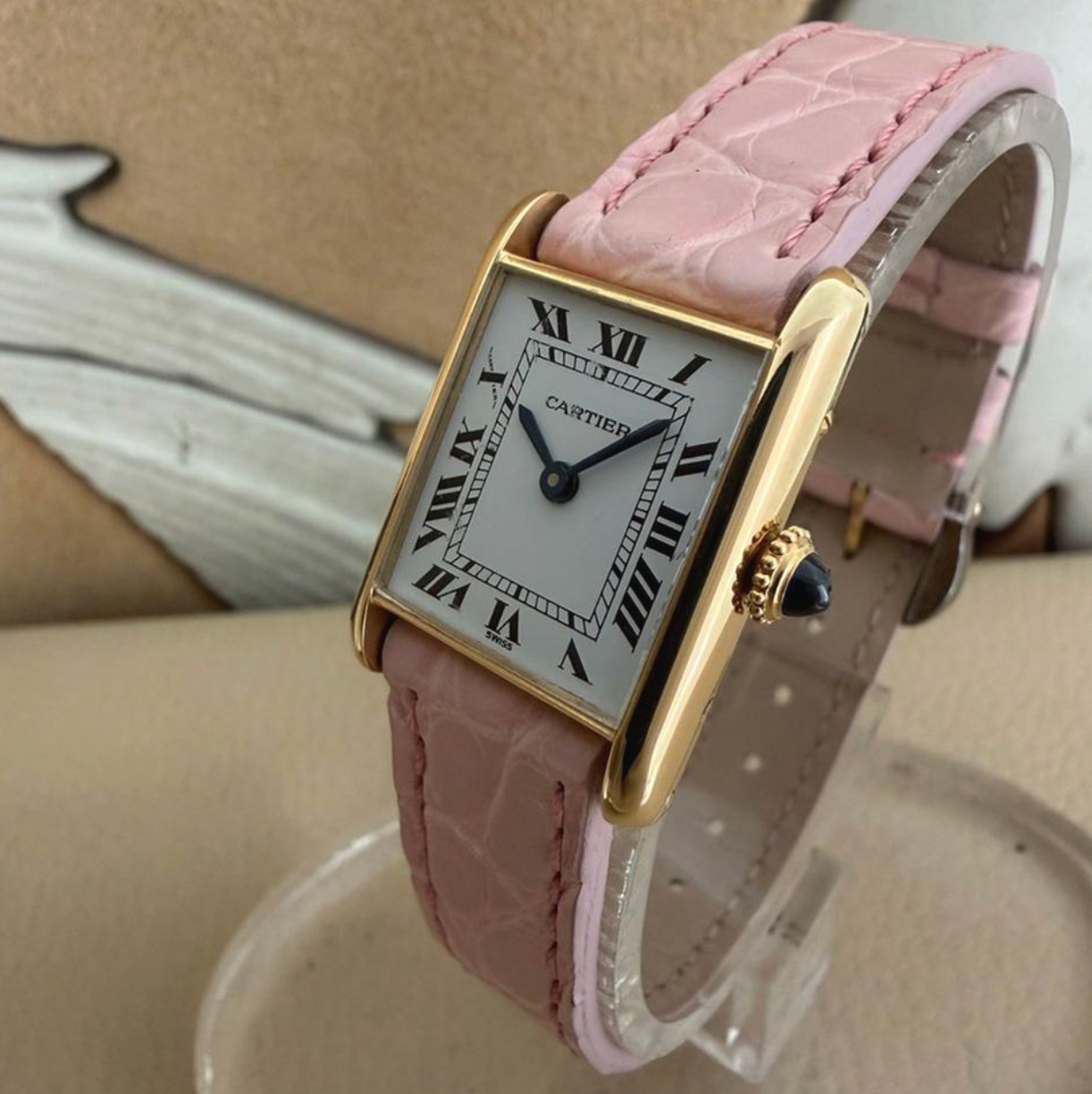 Vintage Cartier Tank Louis Mini 18K Gold Ladies Watch | 67117 – photo 2