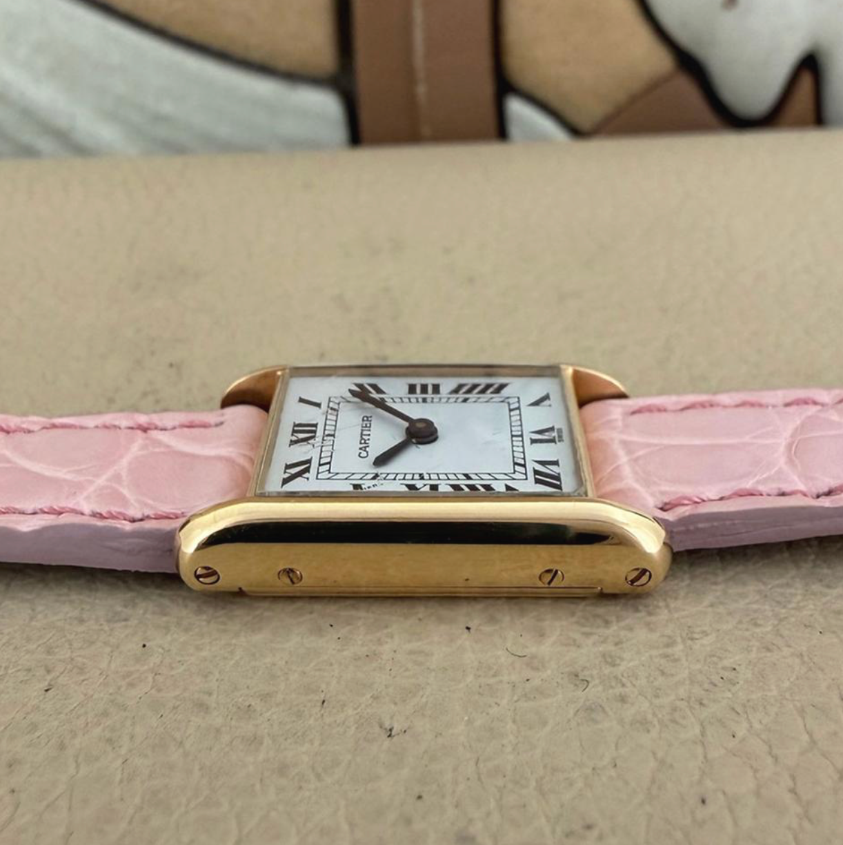 Vintage Cartier Tank Louis Mini 18K Gold Ladies Watch | 67117 – photo 11