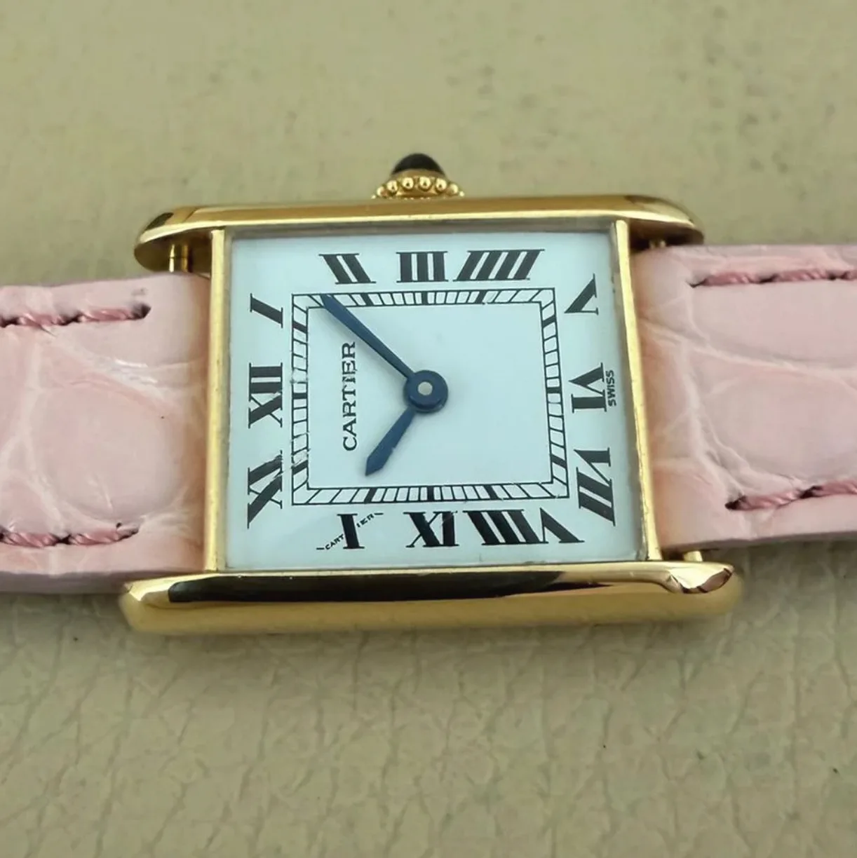 Vintage Cartier Tank Louis Mini 18K Gold Ladies Watch | 67117 – photo 14