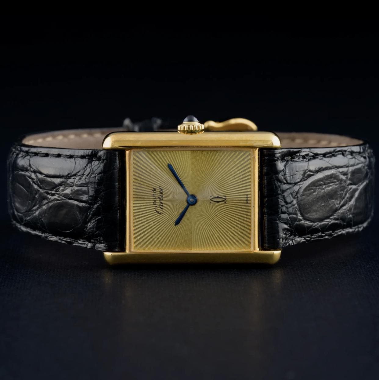 Vintage Cartier Tank Must Large Gold Guilloche | Vintage – photo 6