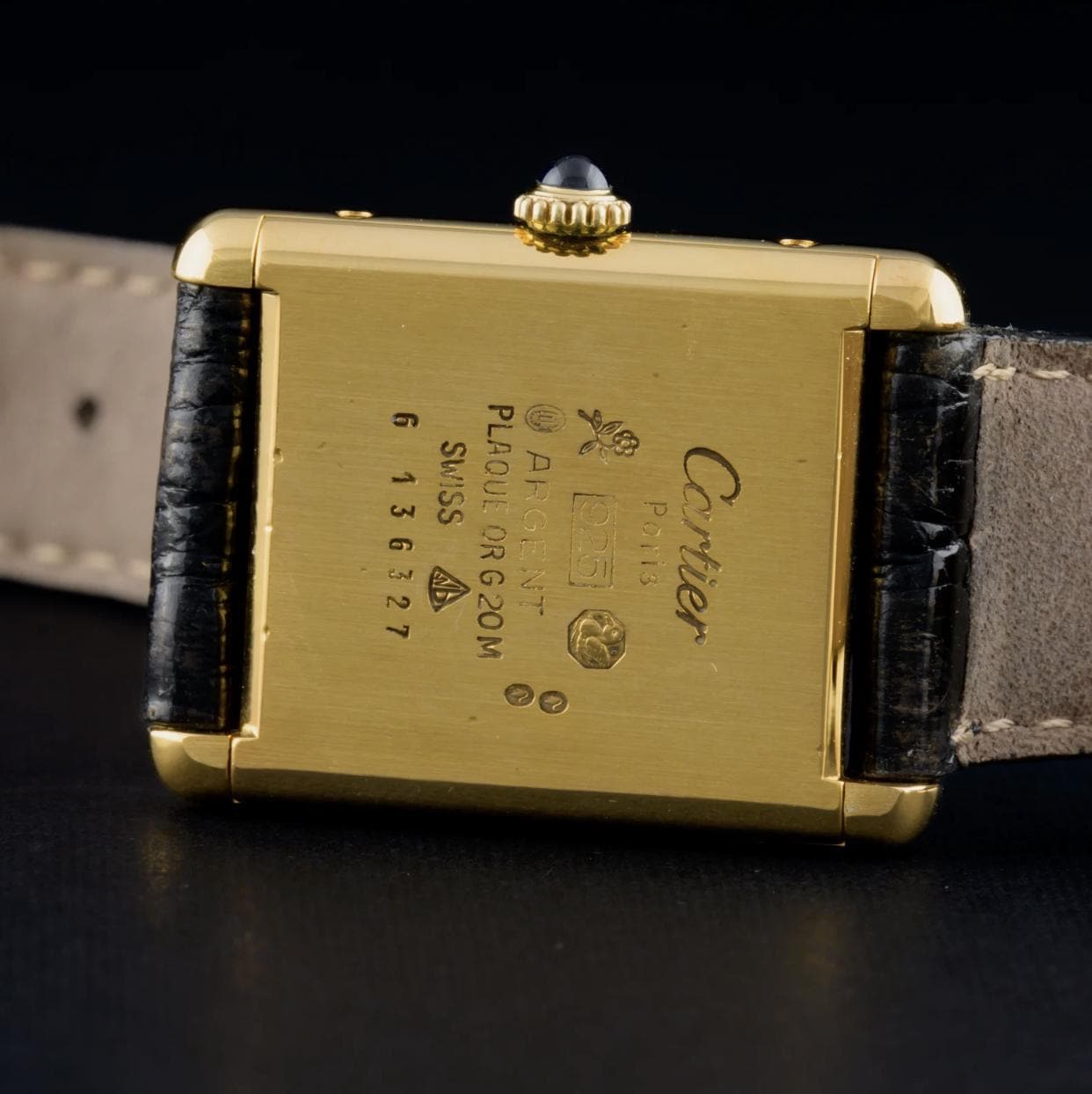Vintage Cartier Tank Must Large Gold Guilloche | Vintage – photo 8