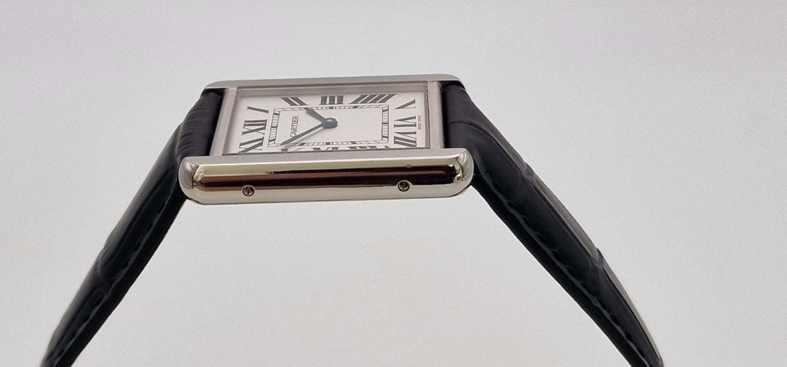 Cartier Tank Solo Steel Watch, Blue Cabochon – photo 10