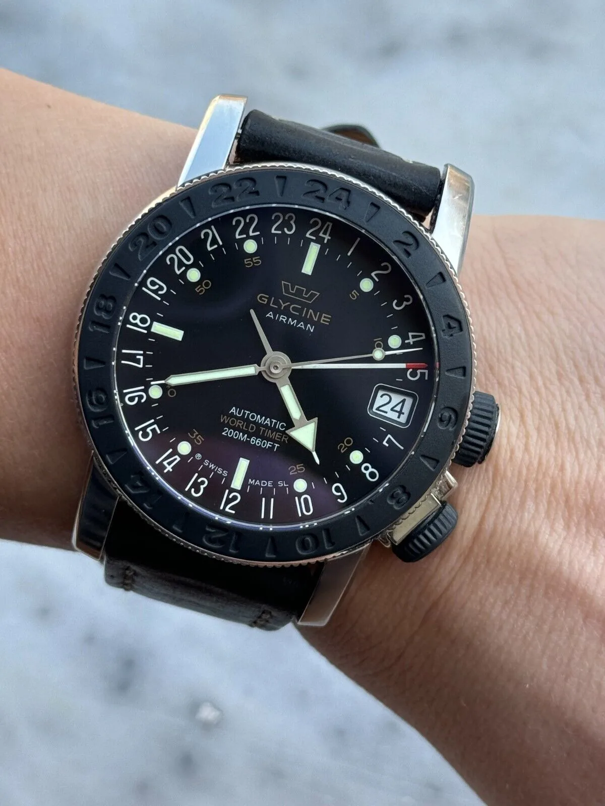 Glycine Airman World Timer Watch, 46mm – photo 6