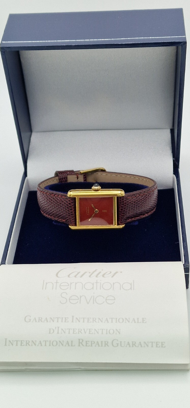 Must de Cartier Tank Red Dial Watch, Ladies – photo 2
