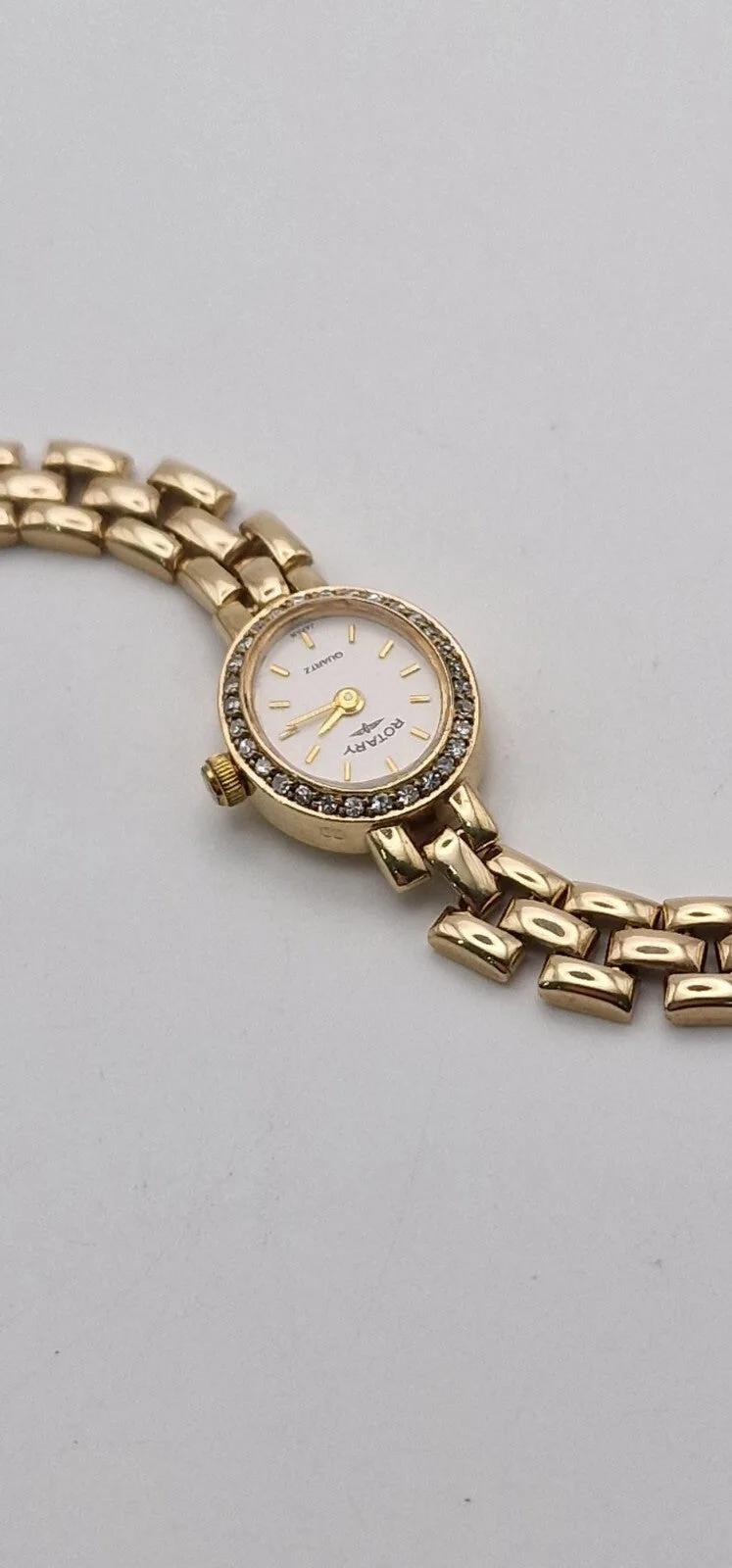 Rotary 9ct Gold Diamond Bezel Ladies Watch – photo 8