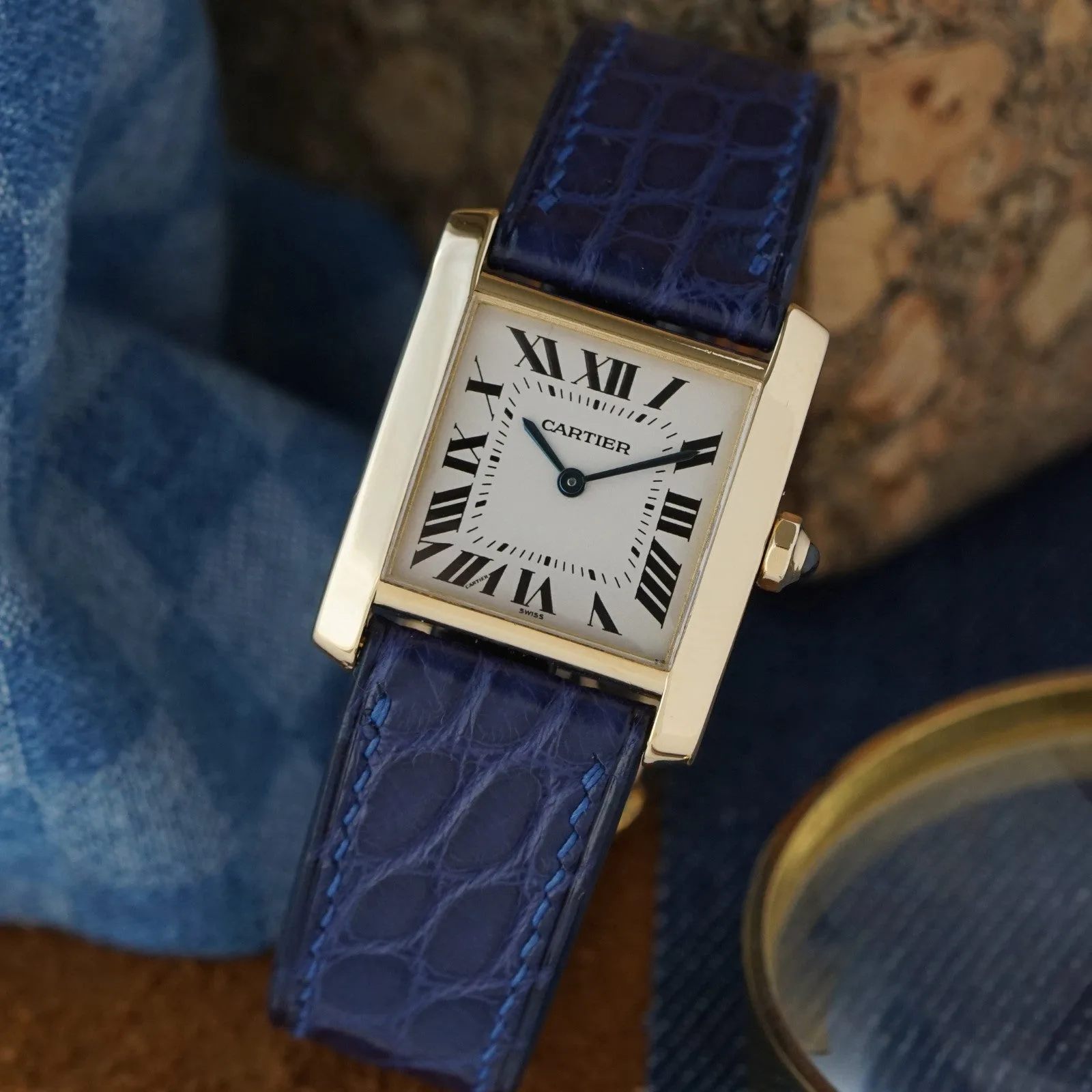 Cartier Tank Française 25mm 18k Gold Watch