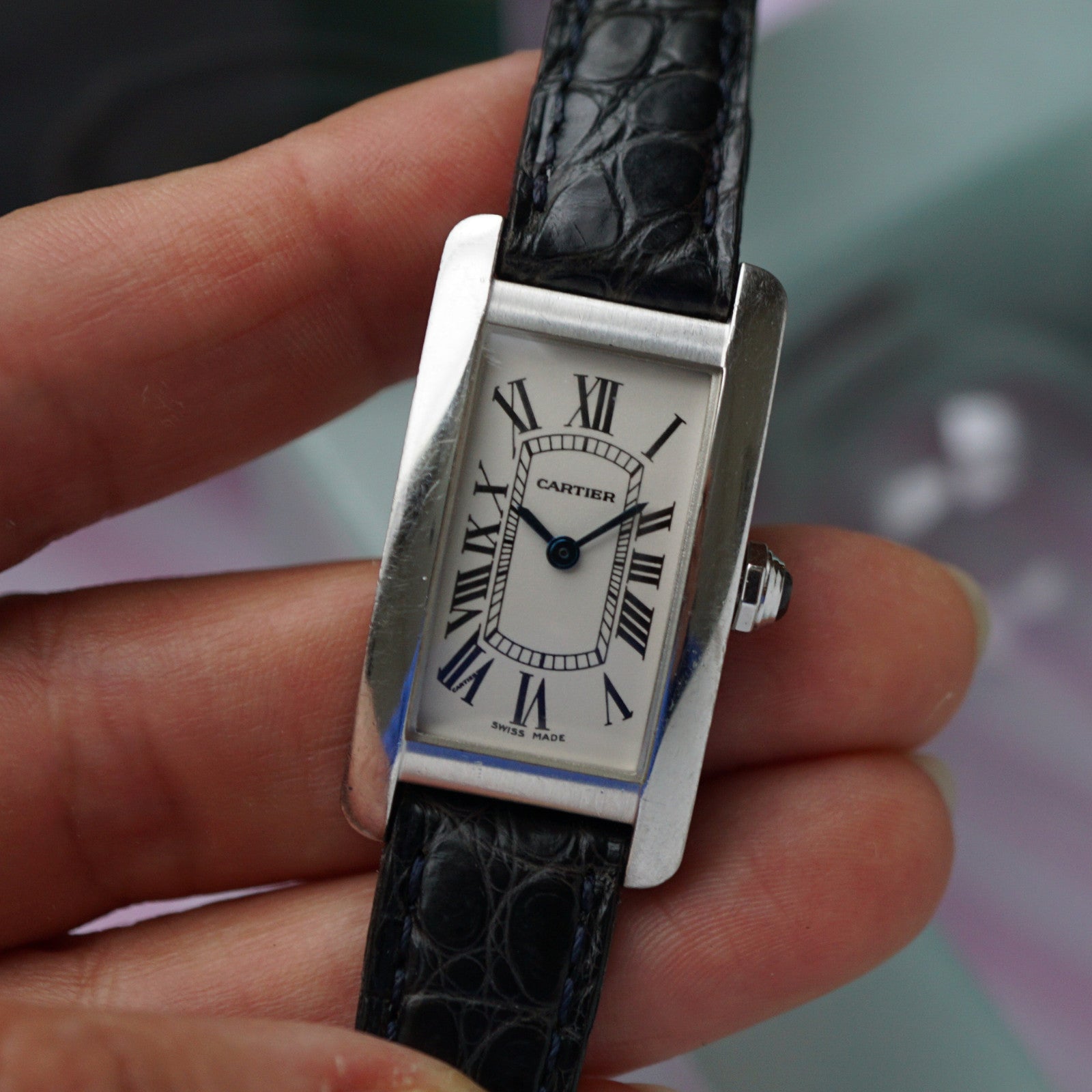 Cartier Tank Americaine 1713 18k White Gold Quartz – photo 4