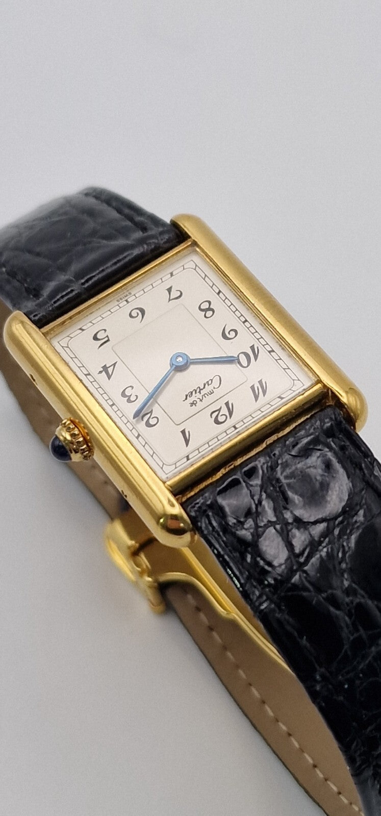 Must de Cartier Tank Gold Watch, Box & Papers 1989 – photo 8