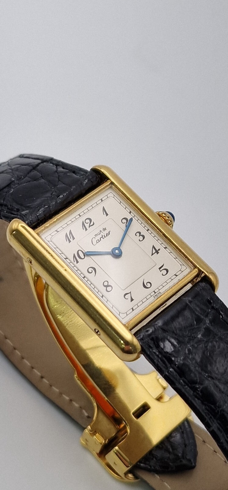 Must de Cartier Tank Gold Watch, Box & Papers 1989 – photo 6