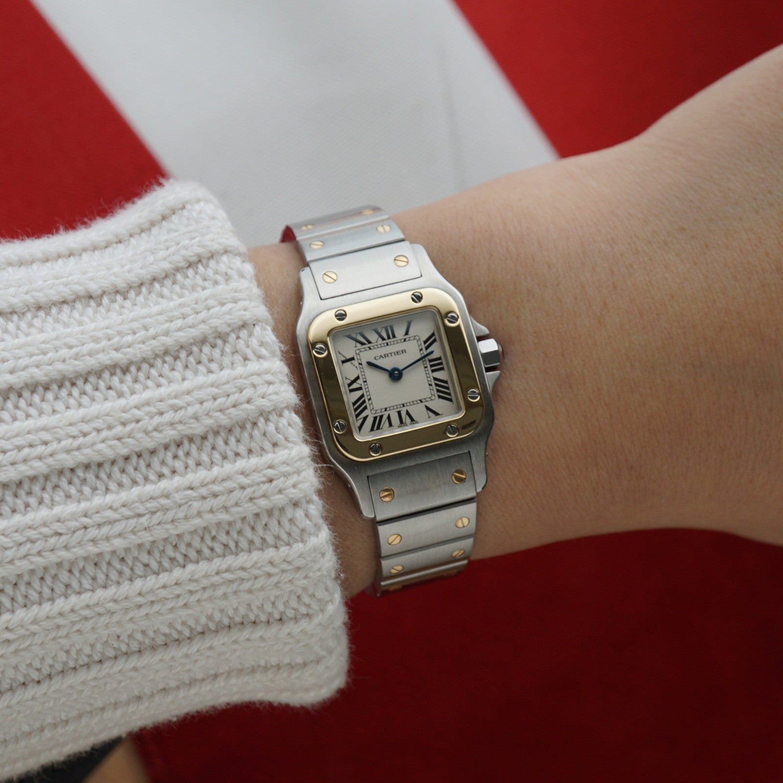 Cartier Santos Galbee Two Tone Steel Gold Watch – photo 2