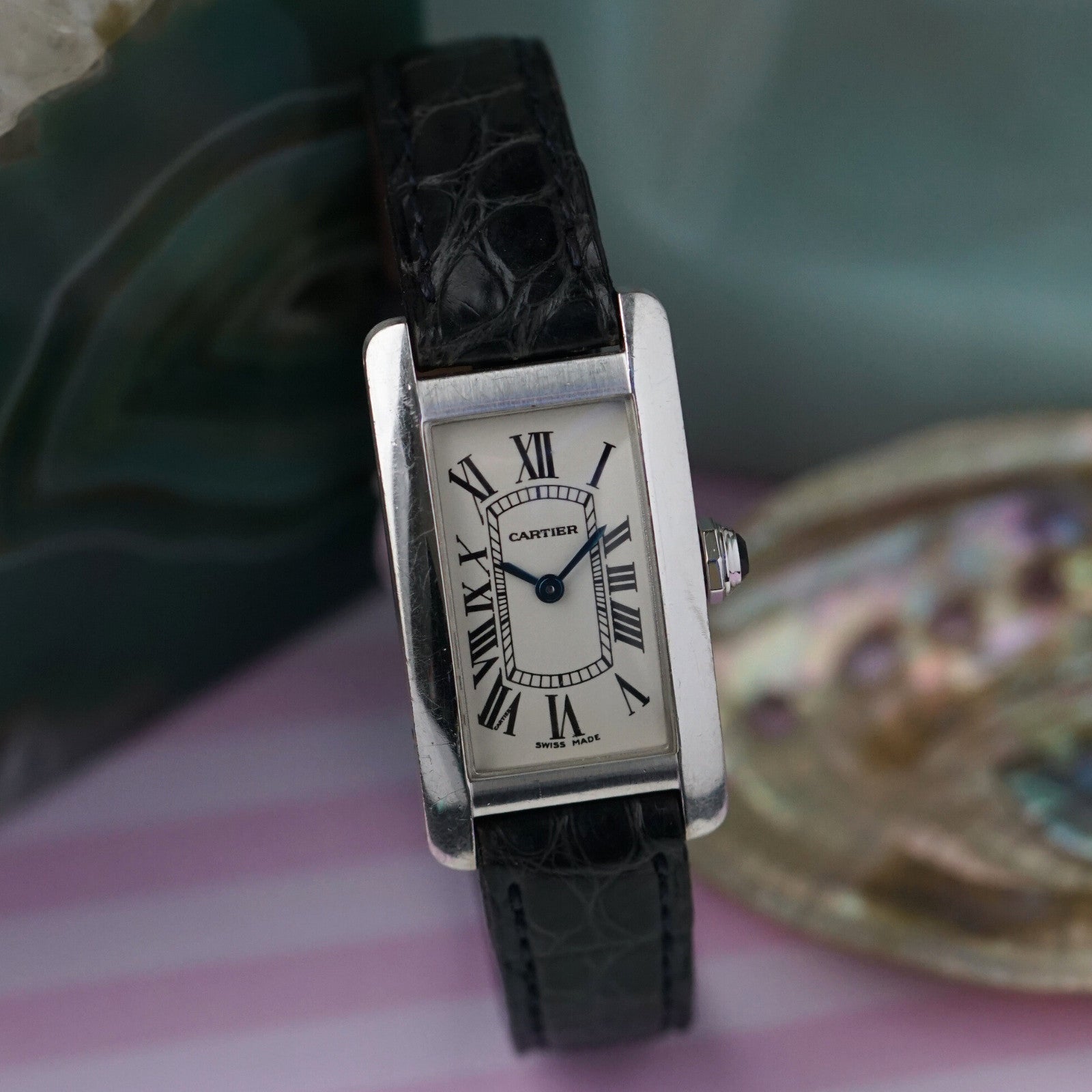 Cartier Tank Americaine 1713 18k White Gold Quartz – photo 7