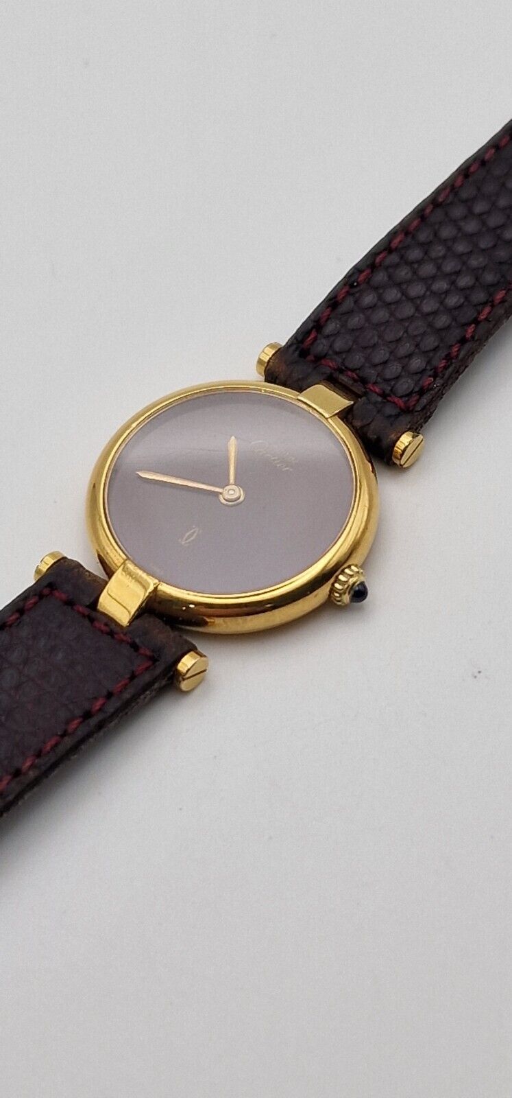 Must de Cartier Ladies Watch, Burgundy Dial – photo 6