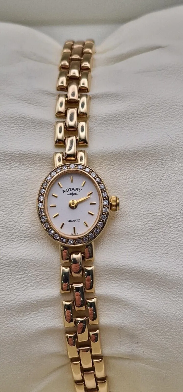 Rotary 9ct Gold Diamond Bezel Ladies Watch – photo 2