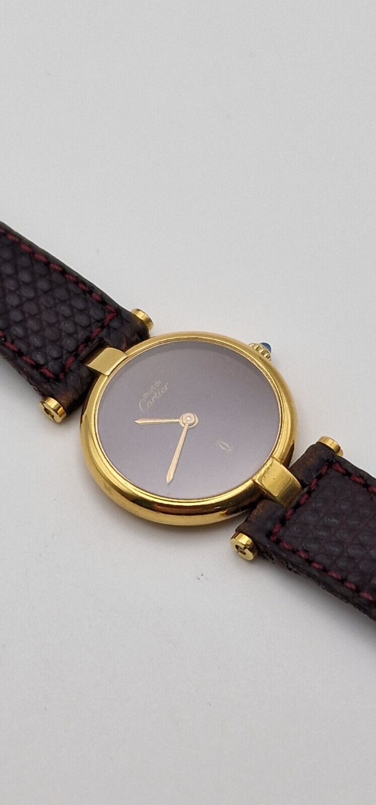 Must de Cartier Ladies Watch, Burgundy Dial – photo 5