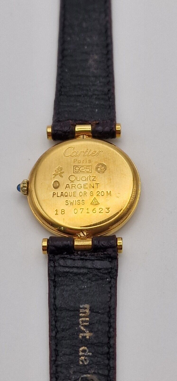 Must de Cartier Ladies Watch, Burgundy Dial – photo 12
