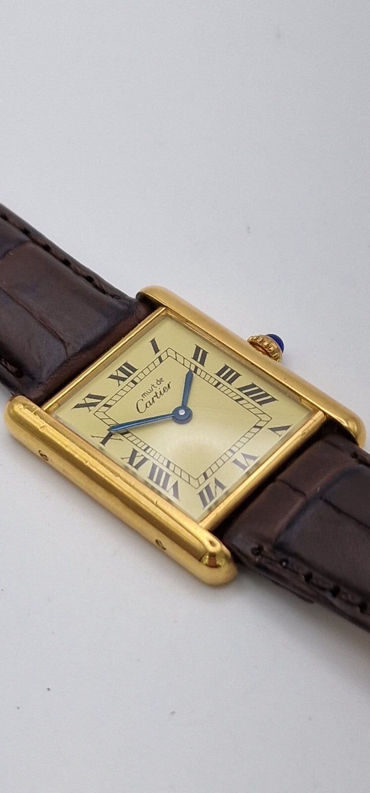 Must de Cartier Tank Watch, New Brown Strap – photo 6